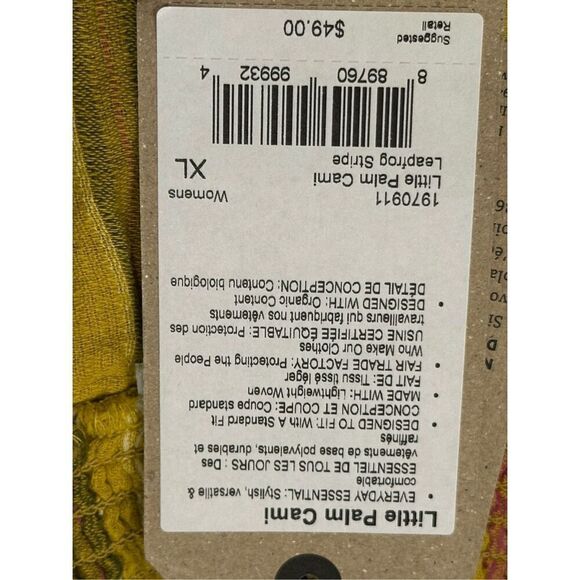 PrAna NWT size XL Little Palm Cami top leapfrog stripe - Picture 12 of 13